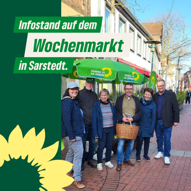 Infostand auf dem Wochenmarkt